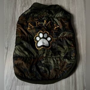 Adorable Dog Army Vest With Paw Print